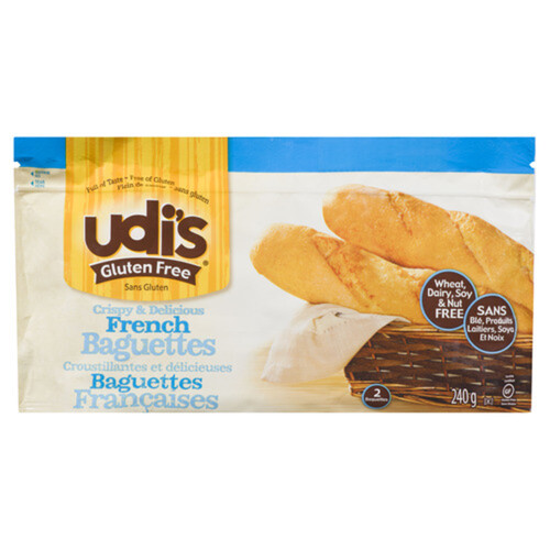 Udi's Gluten-Free French Baguette 240 g (frozen)