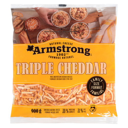 Armstrong Triple Cheddar Blend Cheese Shreds 900 g