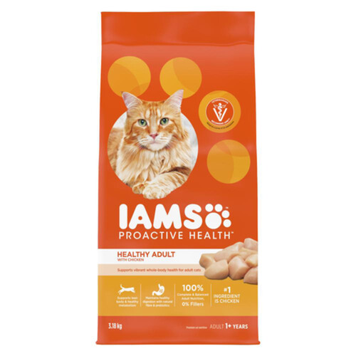 IAMS Proactive Health Dry Cat Food Healthy Adult Chicken 3.18 kg