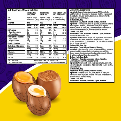 Cadbury Mini Easter Chocolatey Candy Eggs Assorted Individually Wrapped 154 g