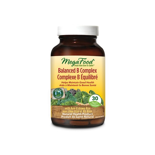 MegaFood Gluten-Free Balanced B Complex Tablets 30 Count