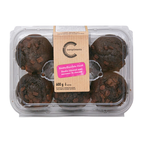 Compliments Muffins Double Chocolate Chunk 600 g