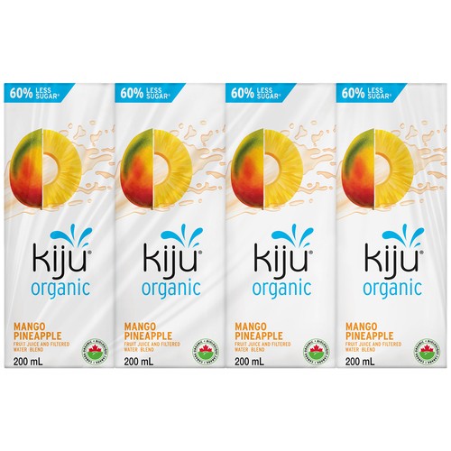 Kiju Organic Fruit Juice Mango Pineapple 4 x 200 ml