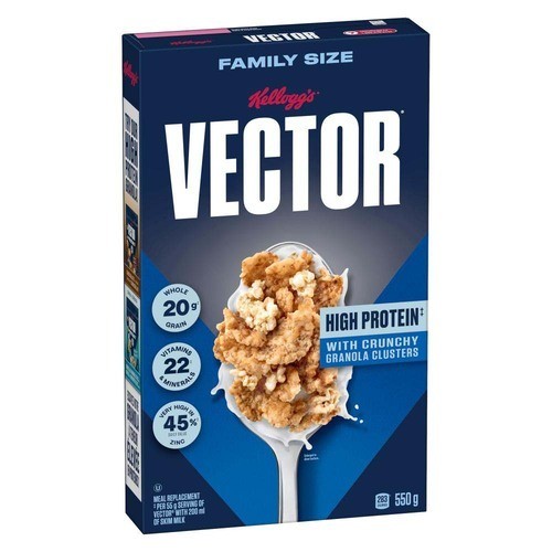 Kellogg's Vector Cereal Meal Replacement With Crunchy Granola Clusters 550 g
