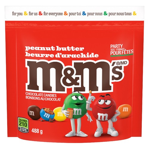 M&M'S Chocolate Candies Peanut Butter Party Size 488 g