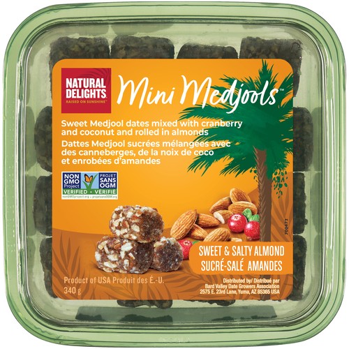 Natural Delights Mini Date Rolls Sweet & Salted Almond 340 g