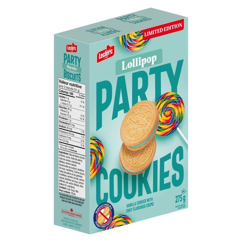 Leclerc Peanut-Free Party Cookies Lollipop 275 g