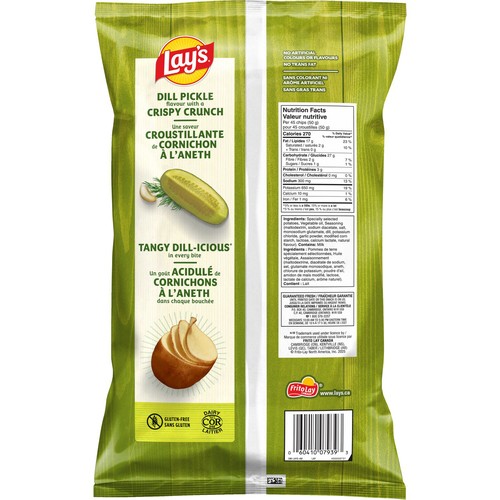 Lay's Potato Chips Dill Pickle Flavoured 220 g