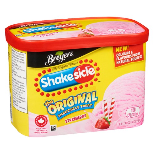 Breyers Shakesicle Frozen Dessert Strawberry 1.66 L