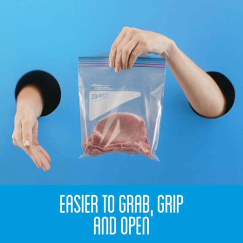 Ziploc Freezer Bags Grip 'n Seal Technology Medium Mega Pack 75 Bags