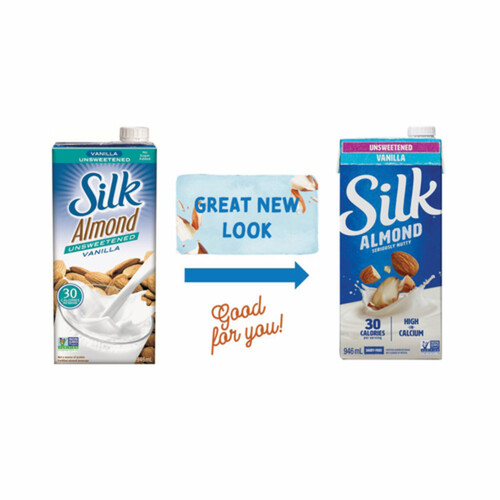 Silk Dairy-Free Almond Beverage Unsweetened Vanilla Flavour Shelf Stable 946 ml