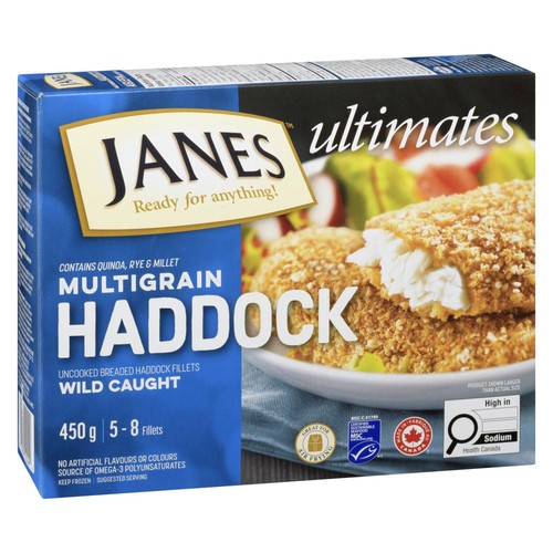 Janes Frozen Haddock Multigrain Breaded 450 g