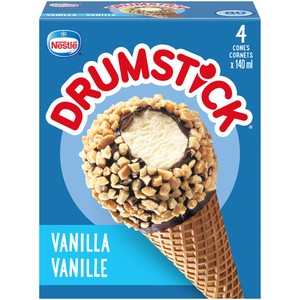 Drumstick Frozen Dessert Cones Vanilla 4 x 140 ml