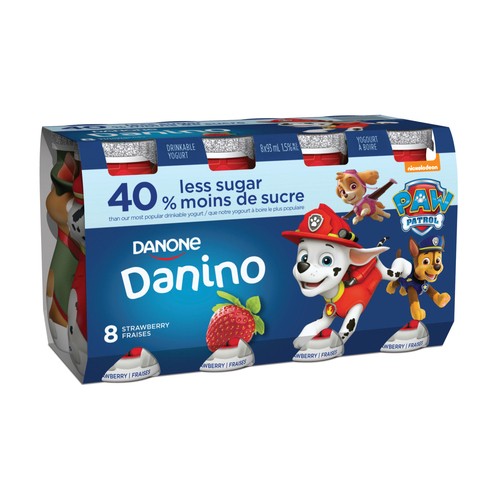 Danino Paw Patrol Yogurt Drink Kids Strawberry 8 x 93 ml
