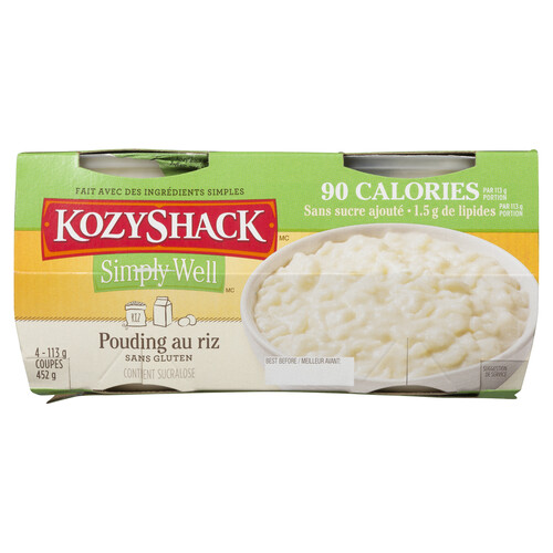 Kozy Shack Gluten-Free Rice Pudding Simply Well 4 x 113 g