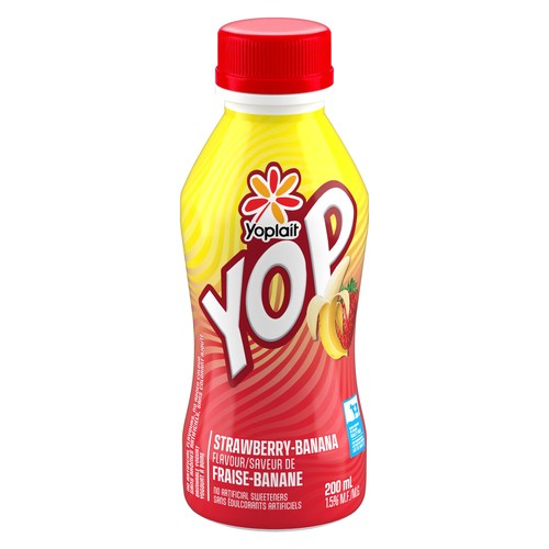 Yoplait Yop 1.5% Drinkable Yogurt Strawberry Banana 200 ml (bottle)