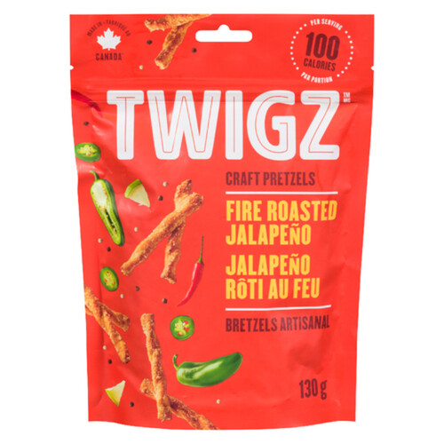 Twigz Pretzels Fire Roasted Jalapeno 130 g