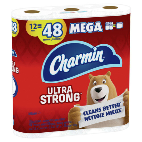 Charmin Toilet Paper Ultra Strong 2-Ply 12 Mega Rolls x 264 Sheets