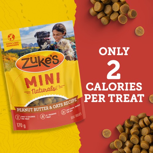 Zuke's Mini Naturals Dog Treats Tender Bites Peanut Butter & Oats Recipe 170 g