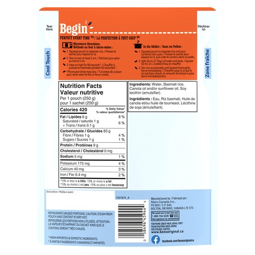 Ben's Original Bistro Express Basmati Rice Side Dish 250 g