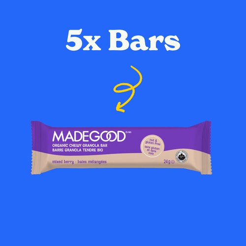 MadeGood Granola Bars Mixed Berry 5 x 24 g