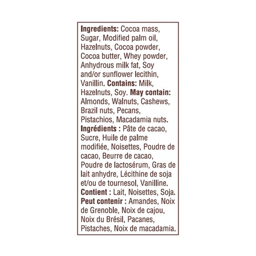 Ferrero Canada Tablet Bar Dark Chocolate Hazelnut 90 g