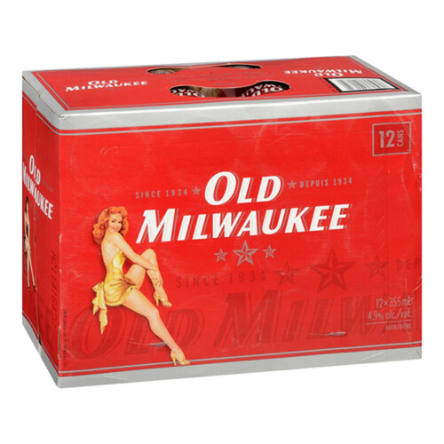 Old Milwaukee Beer 4.9% Alcohol 12 x 355 ml (cans)