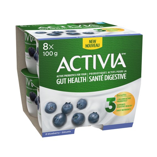 Activia Probiotic Yogurt Blueberry 8 x 100 g