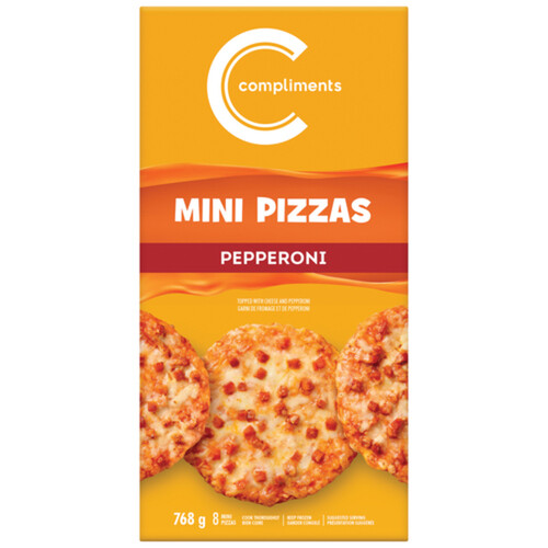 Compliments Frozen Mini Pizza Pepperoni 768 g