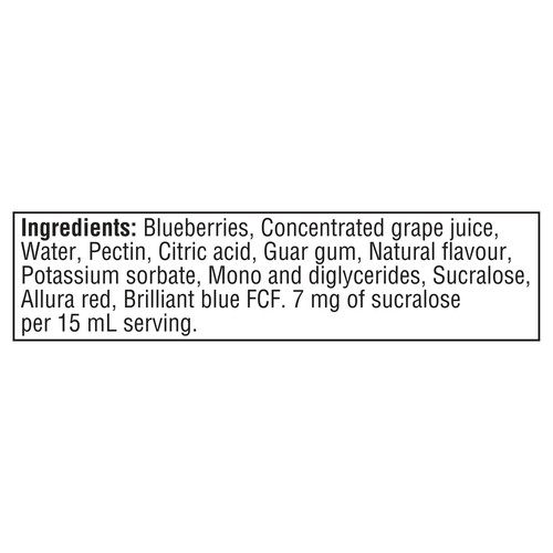 Double Fruit Sugar Free Jam Blueberry 375 ml