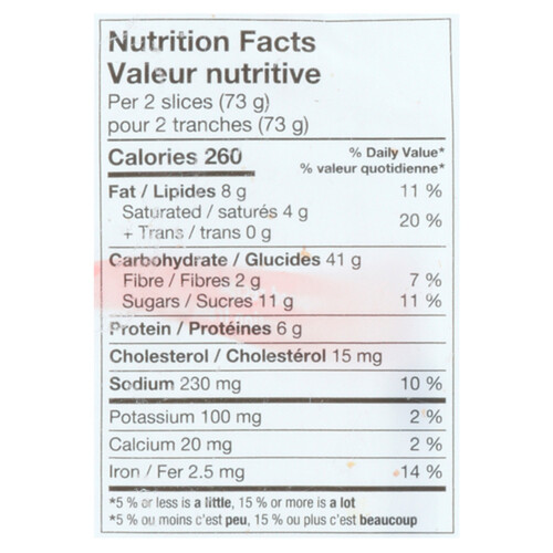 Compliments Brioche Sliced Loaf Chocolate Chip 500 g (frozen)