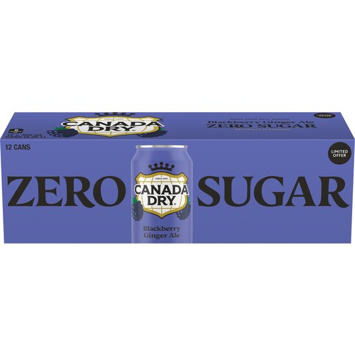 Canada Dry Zero Sugar Ginger Ale Blackberry 12 x 355 ml (cans)