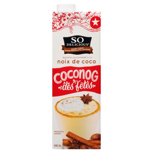 So Delicious Dairy-Free Seasonal Beverage Holiday Nog Coconut 946 ml