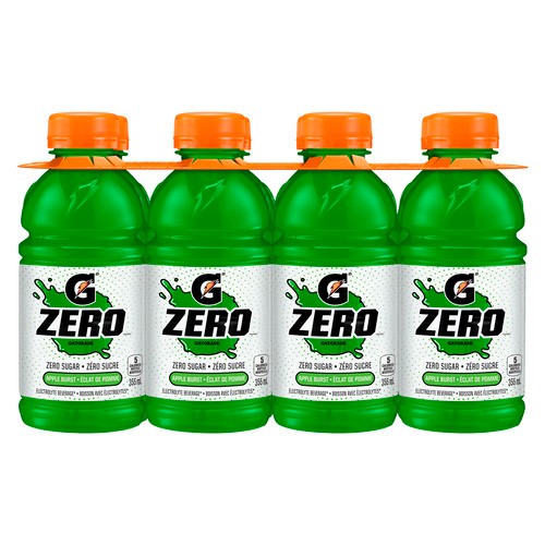 Gatorade Zero Sports Drink Apple Burst 8 x 355 ml (bottles)