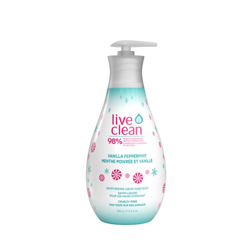 Live Clean Moisturizing Liquid Hand Soap Vanilla Peppermint 500 ml