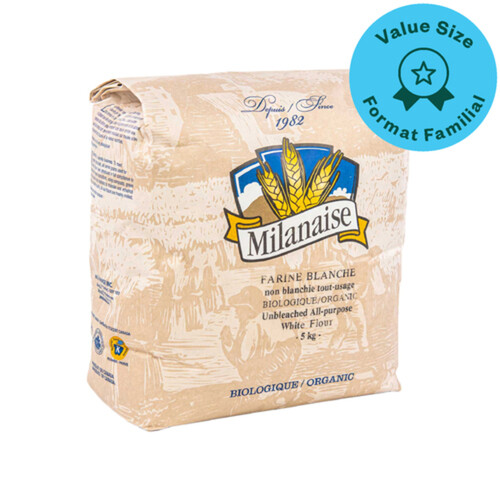 Meunerie Milanaise Organic White Flour All Purpose Unbleached Value Size  5 kg