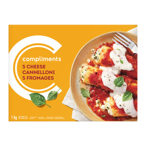 Compliments Frozen Cannelloni 5 Cheese 6 Count 1 kg