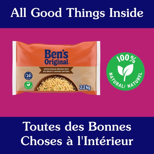 Ben's Original Rice Side Dish Whole Grain Brown 2.2 kg