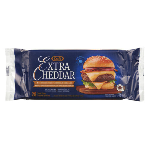 Kraft Thick Sliced Cheese Extra Cheddar 28 Slices 785 g