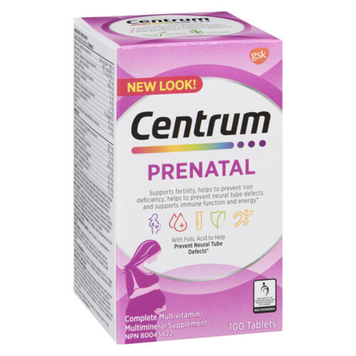 Centrum Prenatal Complete Multivitamin Tablets 100 Count