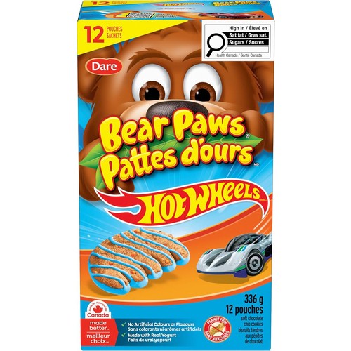 Dare Cookies Bear Paws Hot Wheels Chocolate Chip 336 g