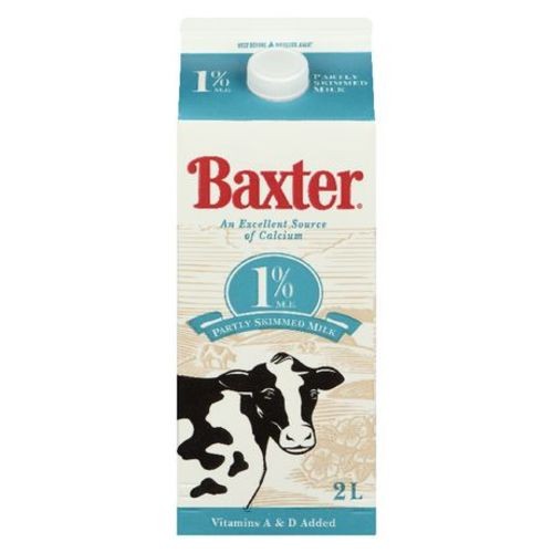 Baxter 1% Milk Partly Skimmed 2 L