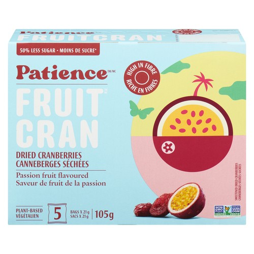 Patience Fruit Cran Dried Cranberries Passion Fruit 105 g