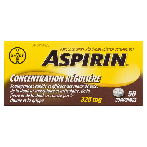 Aspirin Pain Relief 325 mg Regular Strength 50 Tablets