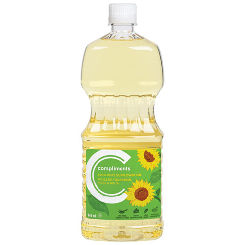 Compliments Sunflower Oil 100% Pure 946 ml
