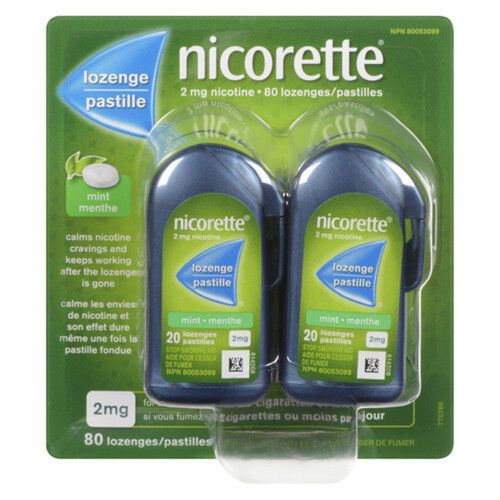 Nicorette Lozenge 2mg Anti-smoking Aids Mint 80 Count