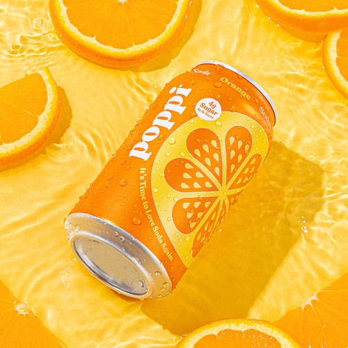 Poppi Soda Orange 4 x 355 ml (cans)