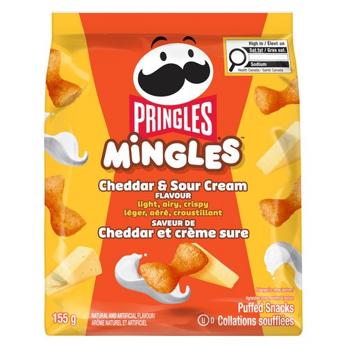 Pringles Mingles Puffed Snacks Cheddar & Sour Cream 155 g