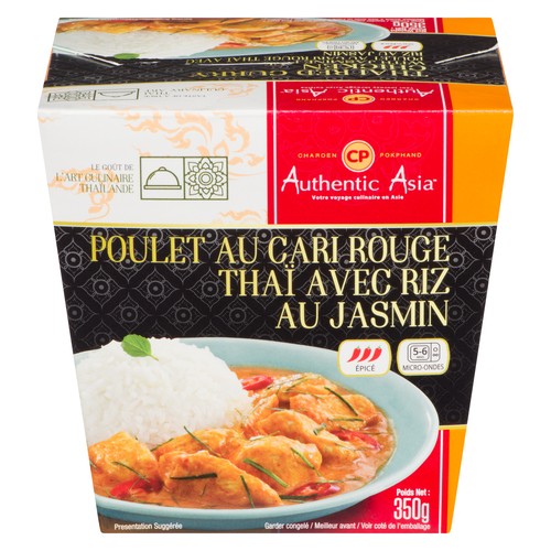CP Frozen Thai Red Curry Chicken With Jasmine Rice 350 g