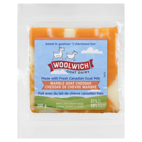 Woolwich Dairy Marble Goat Cheddar Cheese 200 g